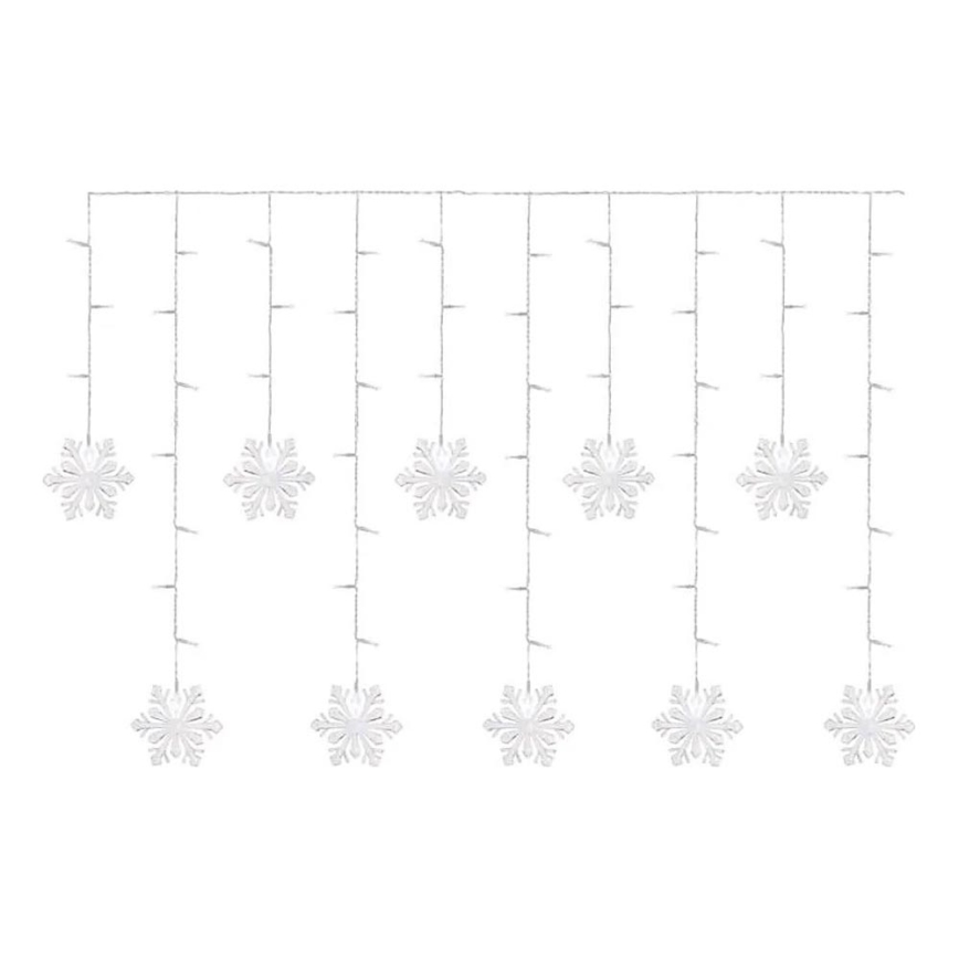 LED Kerstgordijn 60xLED/1,35W 635x50 cm koud wit