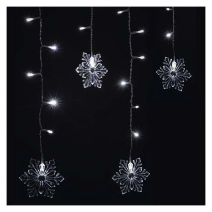 LED Kerstgordijn 60xLED/1,35W 635x50 cm koud wit