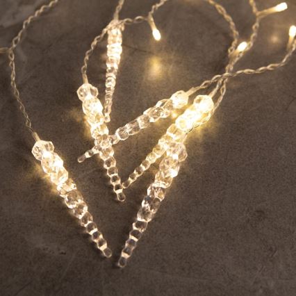 LED kerstgordijn voor buiten 180xLED 3,5x0,7 m IP44 warm wit