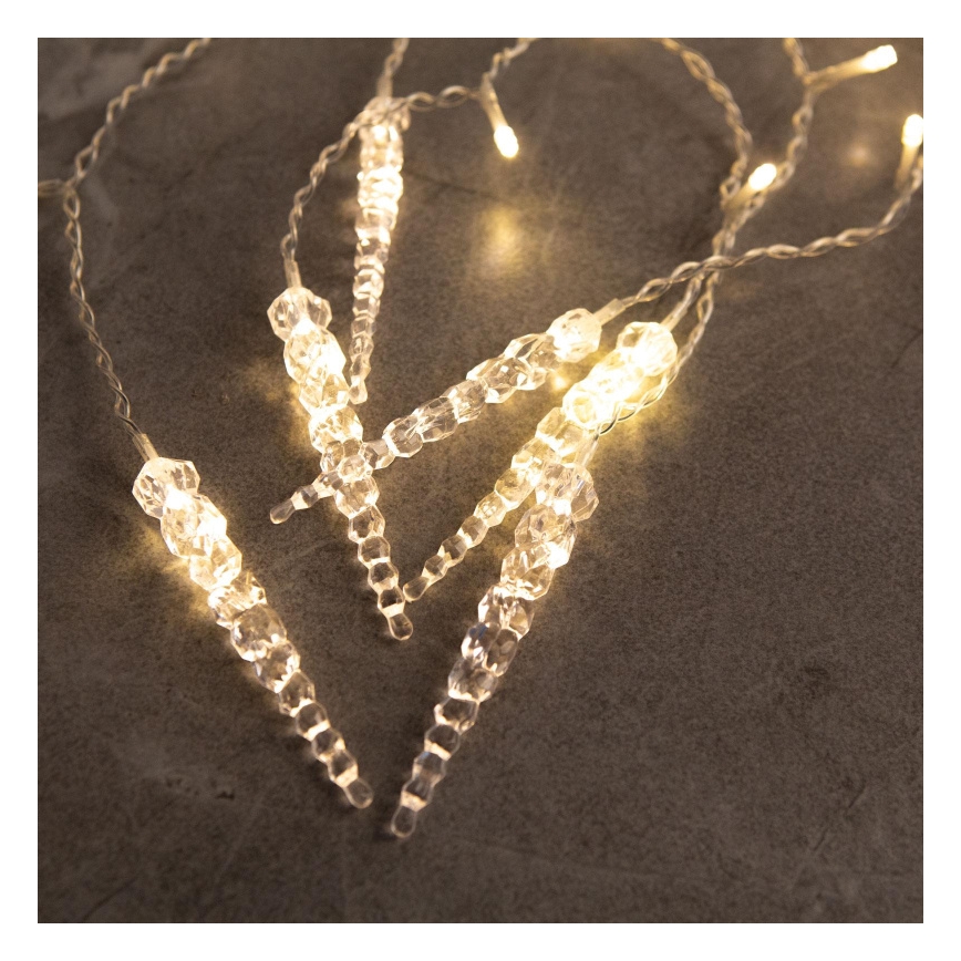 LED kerstgordijn voor buiten 180xLED 3,5x0,7 m IP44 warm wit