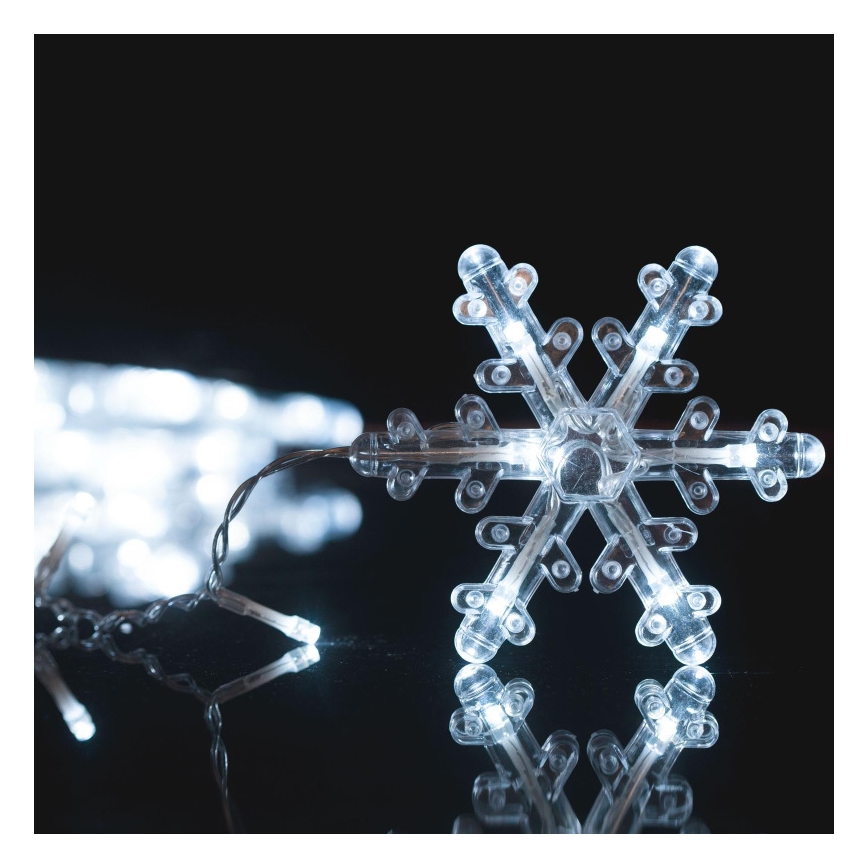 LED kerstgordijn voor buiten 224xLED 3,5x0,75 m IP44 koud wit