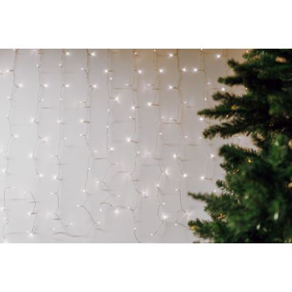LED Kerstgordijn voor buiten CURTAIN 480xLED/8,4W/230V 3x3 m IP44 koud wit