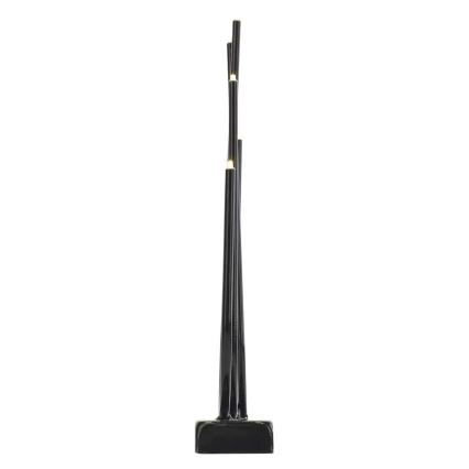 LED kerstkandelaar 6xLED/2xAA zwart