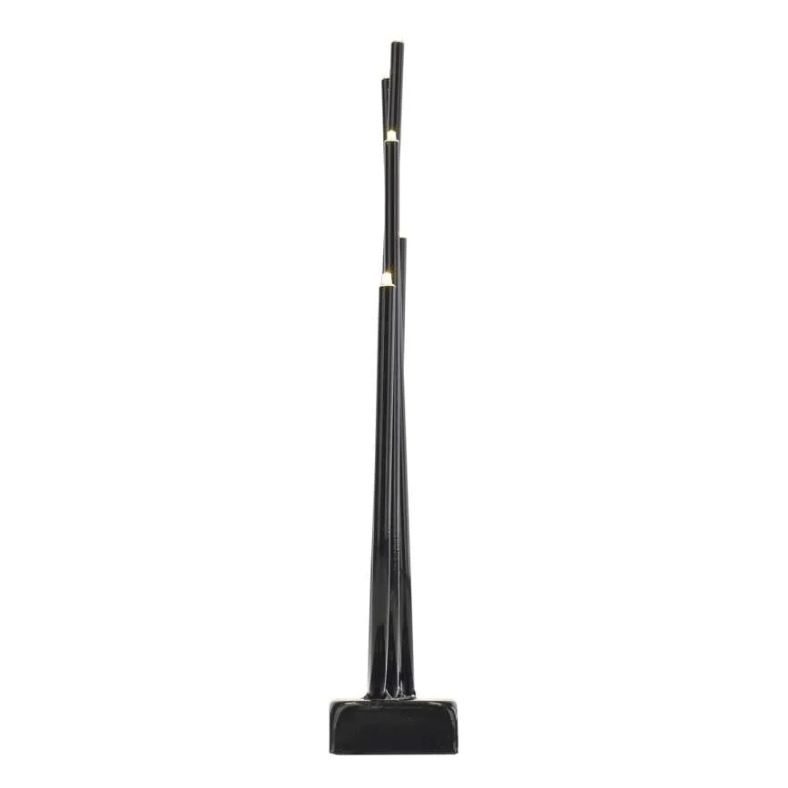 LED kerstkandelaar 6xLED/2xAA zwart