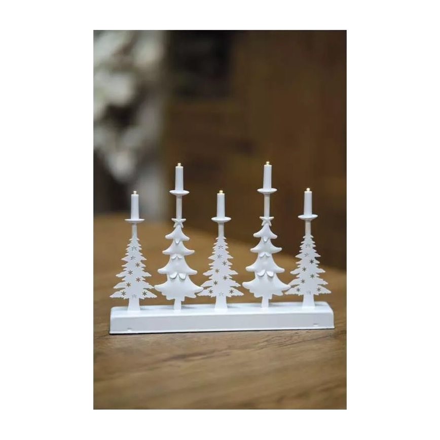 LED Kerstkandelaar LED/2xAA wit
