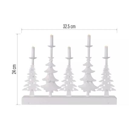 LED Kerstkandelaar LED/2xAA wit