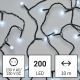 LED kerstketting 200xLED/11,5m koel wit