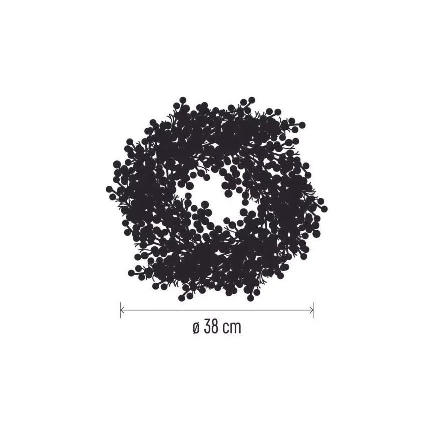 LED Kerstkrans 20xLED/3xAA warm wit