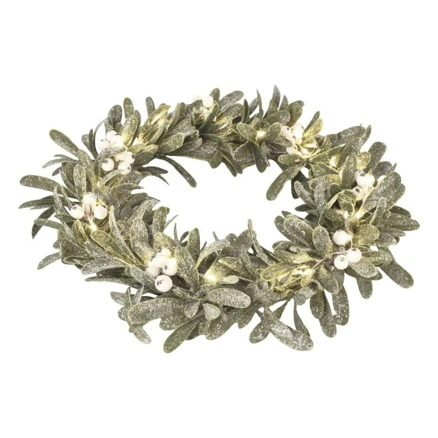 LED-kerstkrans 25x LED / 3x AA, Ø 35 cm