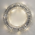LED kerstkrans 30xLED/3xAA Ø 40 cm warm wit krans/zilver