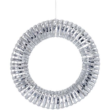LED kerstkrans 30xLED/3xAA Ø 40 cm warm wit krans/zilver