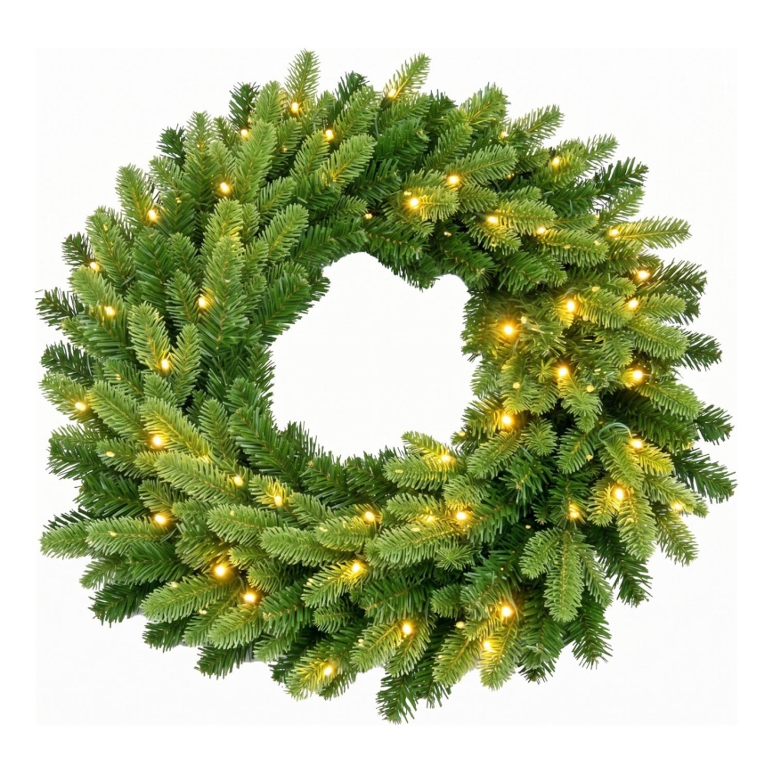 LED-kerstkrans 50xLED/3xAA 8 functies Ø 60 cm warm wit
