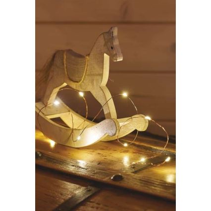 LED kerstlichtsnoer 20xLED/2,4m warm wit