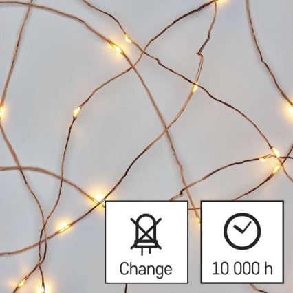 LED kerstlichtsnoer voor buiten 100xLED/15m IP44 warm wit