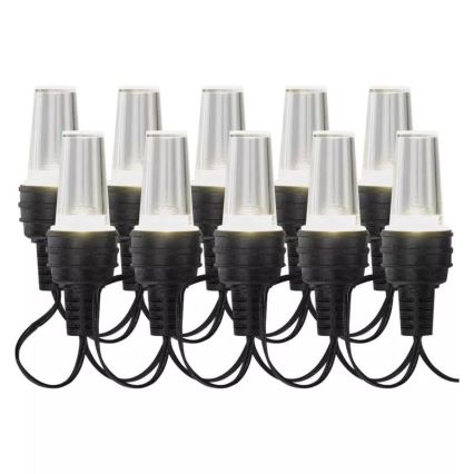 LED kerstlichtsnoer voor buiten 10xLED/9,5 m IP44 koud wit