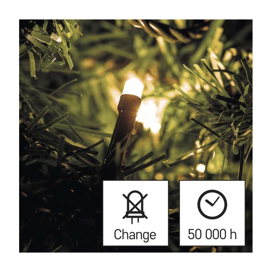 LED kerstlichtsnoer voor buiten 180xLED/23m IP44 warm wit
