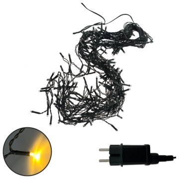 LED kerstlichtsnoer voor buiten, 200×LED, 230 V, 7,6 m, IP44, zwart