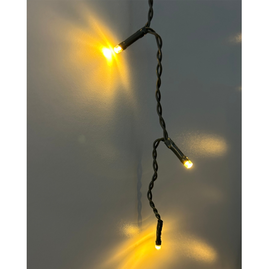 LED kerstlichtsnoer voor buiten, 200×LED, 230 V, 7,6 m, IP44, zwart