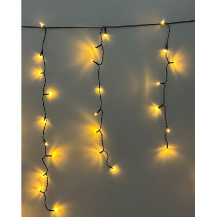LED kerstlichtsnoer voor buiten, 200×LED, 230 V, 7,6 m, IP44, zwart