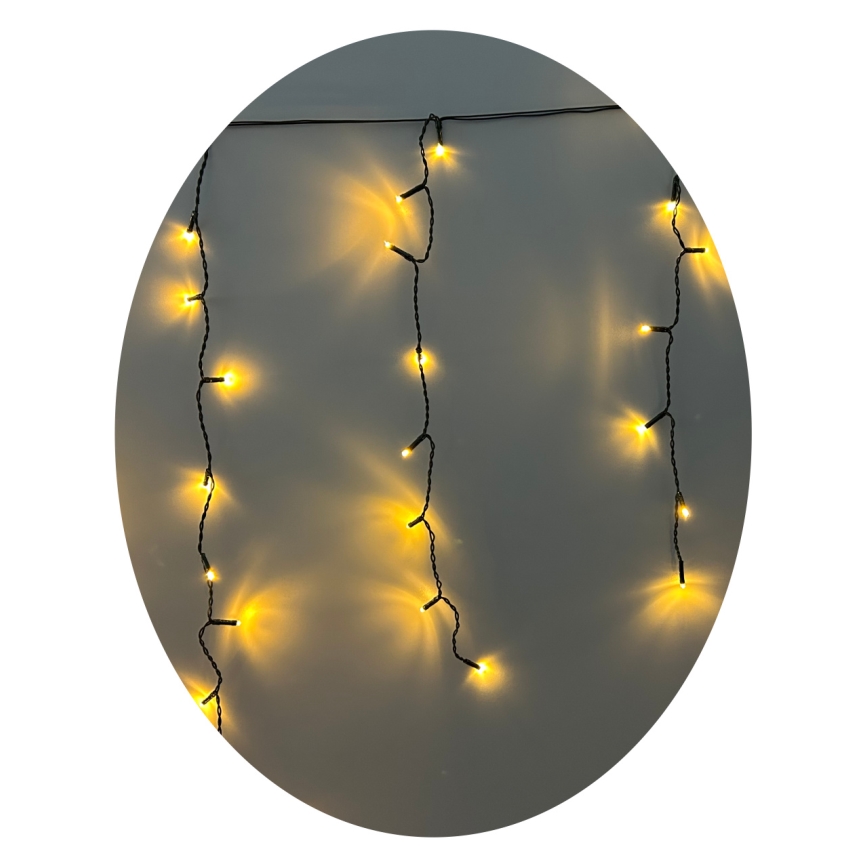 LED kerstlichtsnoer voor buiten, 200×LED, 230 V, 7,6 m, IP44, zwart