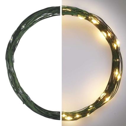 LED kerstlichtsnoer voor buiten 40xLED/9m IP44 warm wit