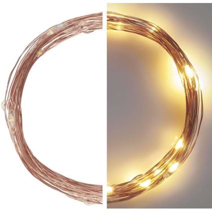 LED kerstlichtsnoer voor buiten, 40xLED/9m, IP44, warm wit