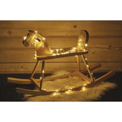 LED kerstlichtsnoer voor buiten, 40xLED/9m, IP44, warm wit