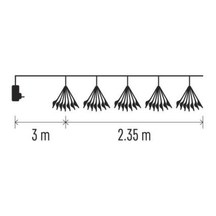 LED kerstsnoer 150xLED/5,35m warm wit