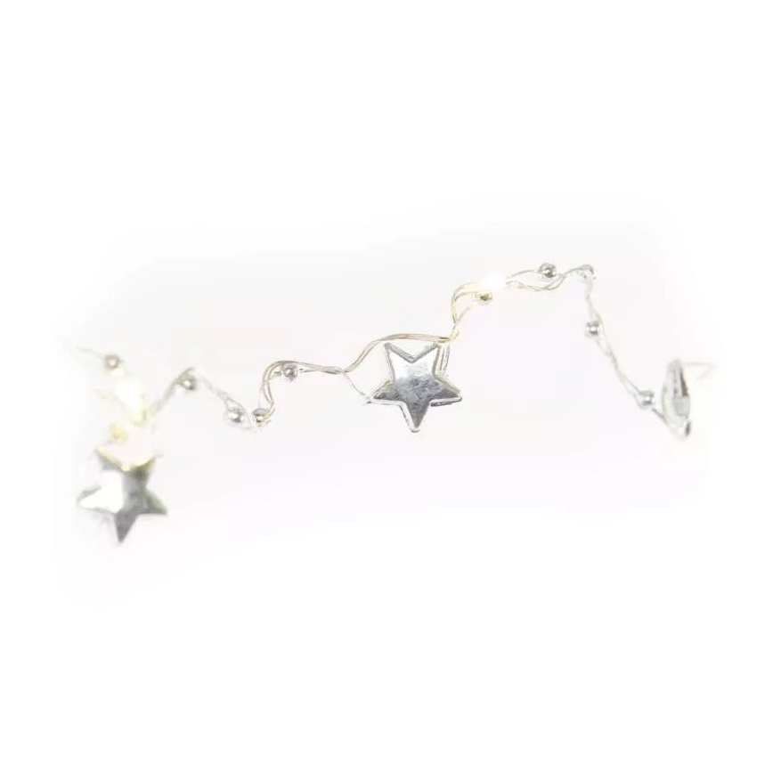 LED kerstsnoer 20xLED/2xAA 2,2 m warm wit