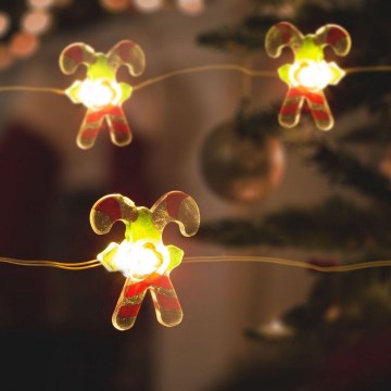 LED kerstsnoer 20xLED/2xAA 2,2m warm wit