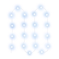 LED kerstsnoer 20xLED/2xAA 2,3m koud wit