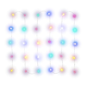 LED kerstsnoer 30xLED/2xAA 3,3m meerkleurig