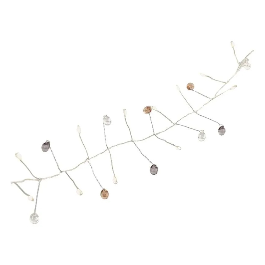 LED-kerstsnoer, 40 LED-lampjes, 3×AA, 1,5 m, warm wit