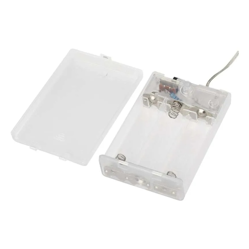 LED-kerstsnoer, 40 LED-lampjes, 3×AA, 1,5 m, warm wit