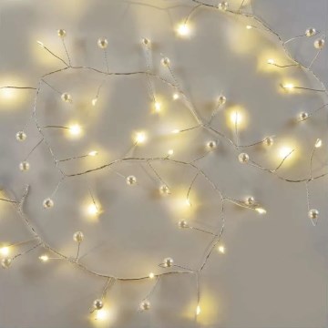 LED-kerstsnoer 40xLED/3xAA 1,5 m warm wit