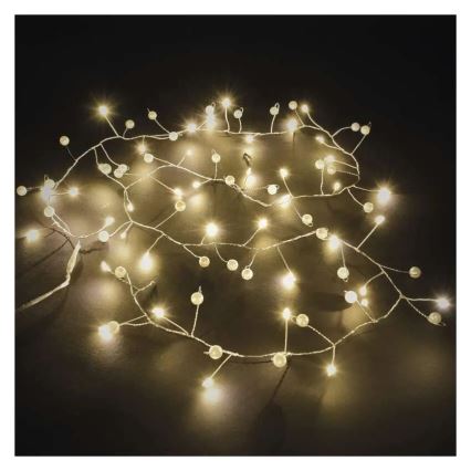 LED-kerstsnoer 40xLED/3xAA 1,5 m warm wit