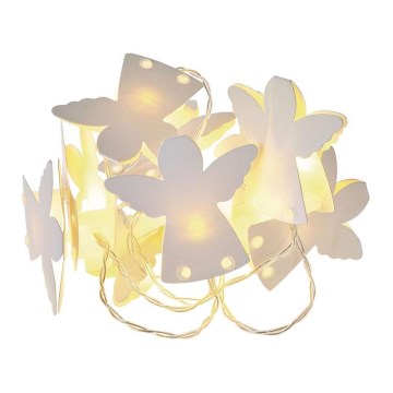 LED kerstsnoer CHAIN 10xLED/2xAA 1,65m warm wit