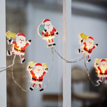 LED kerstsnoer met zuignapjes 6xLED/2xAA 1,2m warm wit santa