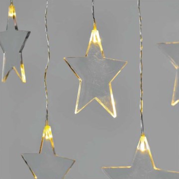 LED kerstsnoer voor buiten 8xLED/5,84m IP44 sterren