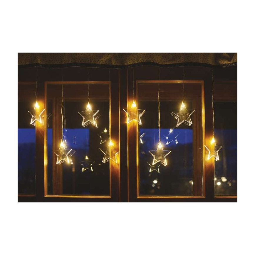 LED kerstsnoer voor buiten 8xLED/5,84m IP44 sterren