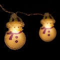 LED-kerstverlichting 10xLED/2xAA 1,35 m warm wit sneeuwman