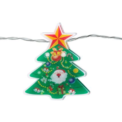 LED kerstverlichting 10xLED/2xAA 1,35 m warm wit voor kerstboom