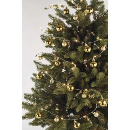 LED kerstverlichting 20xLED/2xAA 2,2 m warm wit