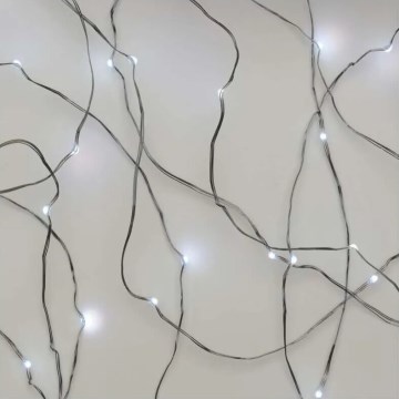 LED kerstverlichting 20xLED/2xAA 2,4m koud wit