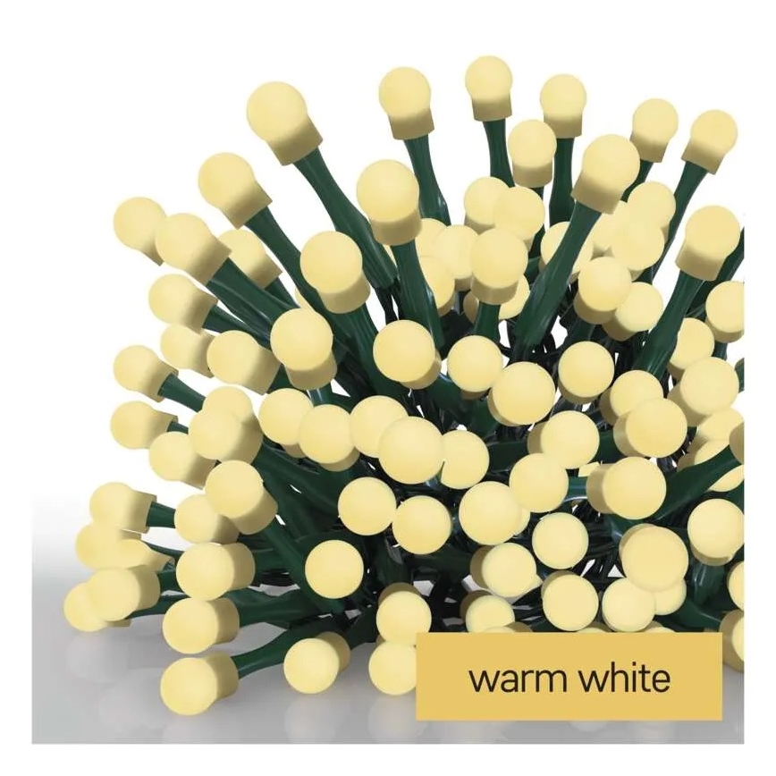 LED kerstverlichting 300xLED/230V/8 functies 35m IP44 warm wit