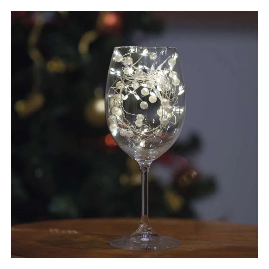 LED-kerstverlichting 40xLED/3xAA 1,5 m warm wit