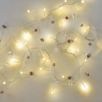 LED kerstverlichting 40xLED/3xAA 1,5 m warmwit