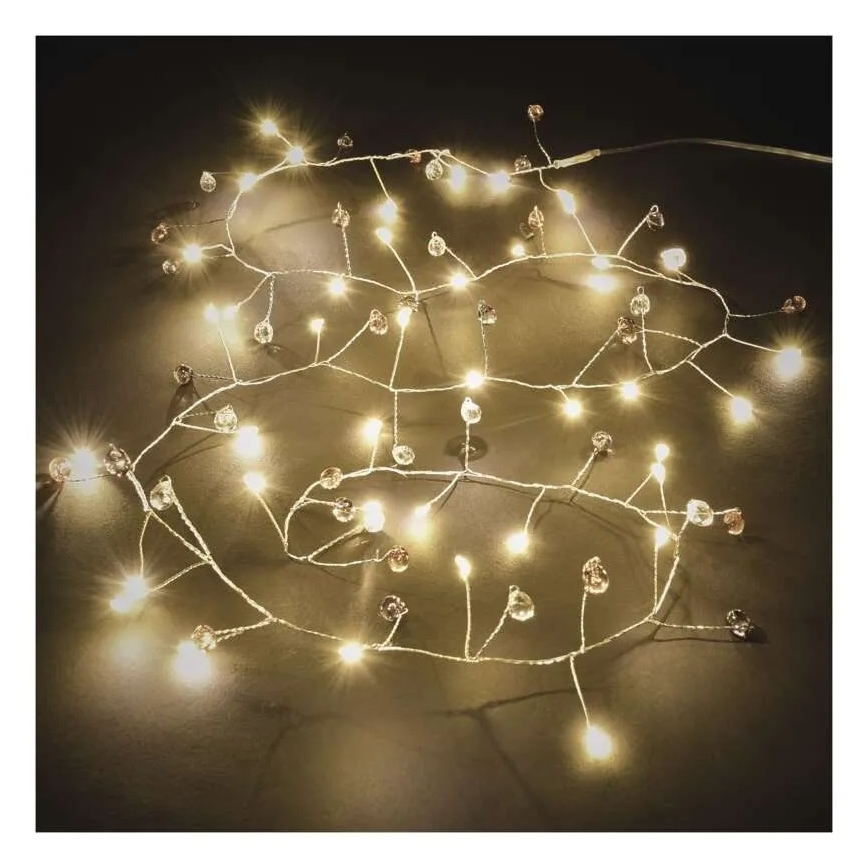 LED kerstverlichting 40xLED/3xAA 1,5 m warmwit