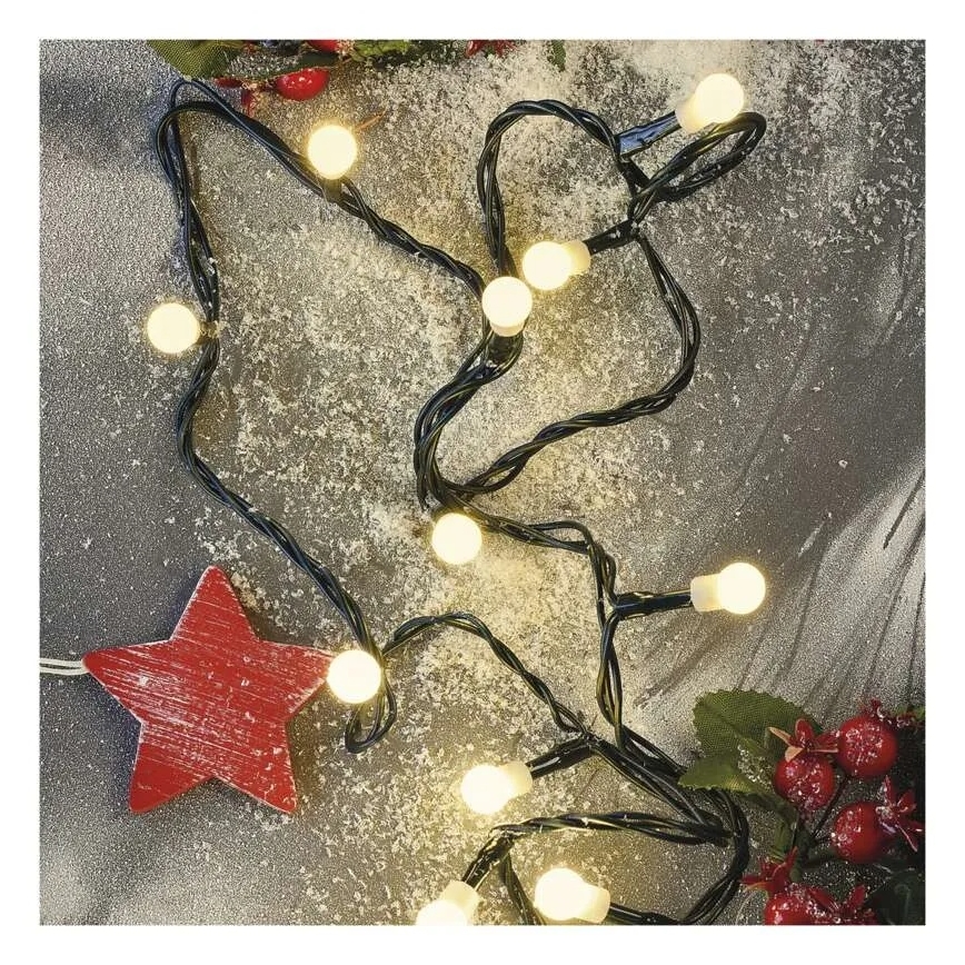 LED kerstverlichting 80xLED/230V/8 functies 13m IP44 warm wit