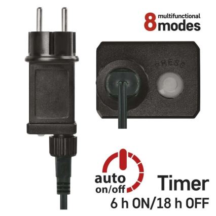 LED kerstverlichting 80xLED/230V/8 functies 13m IP44 warm wit